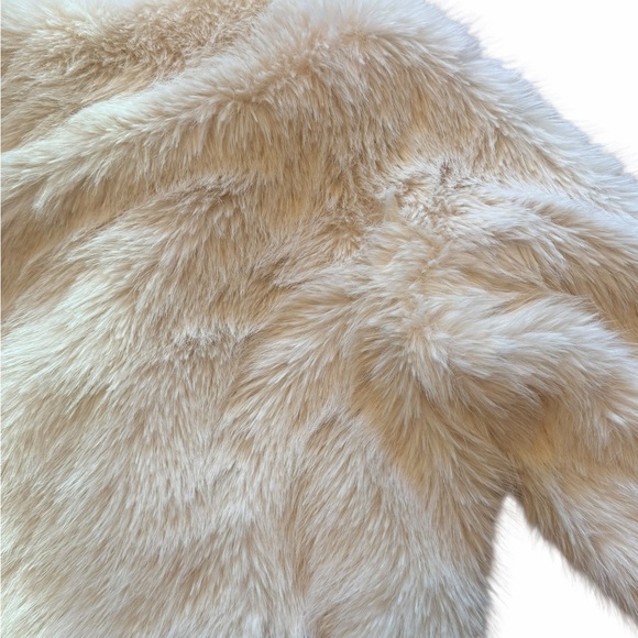 New Women’s White Faux Shearling Fur Jacket Long Sleeve Coat Small -Rachel Zoe - Picture 12 of 12